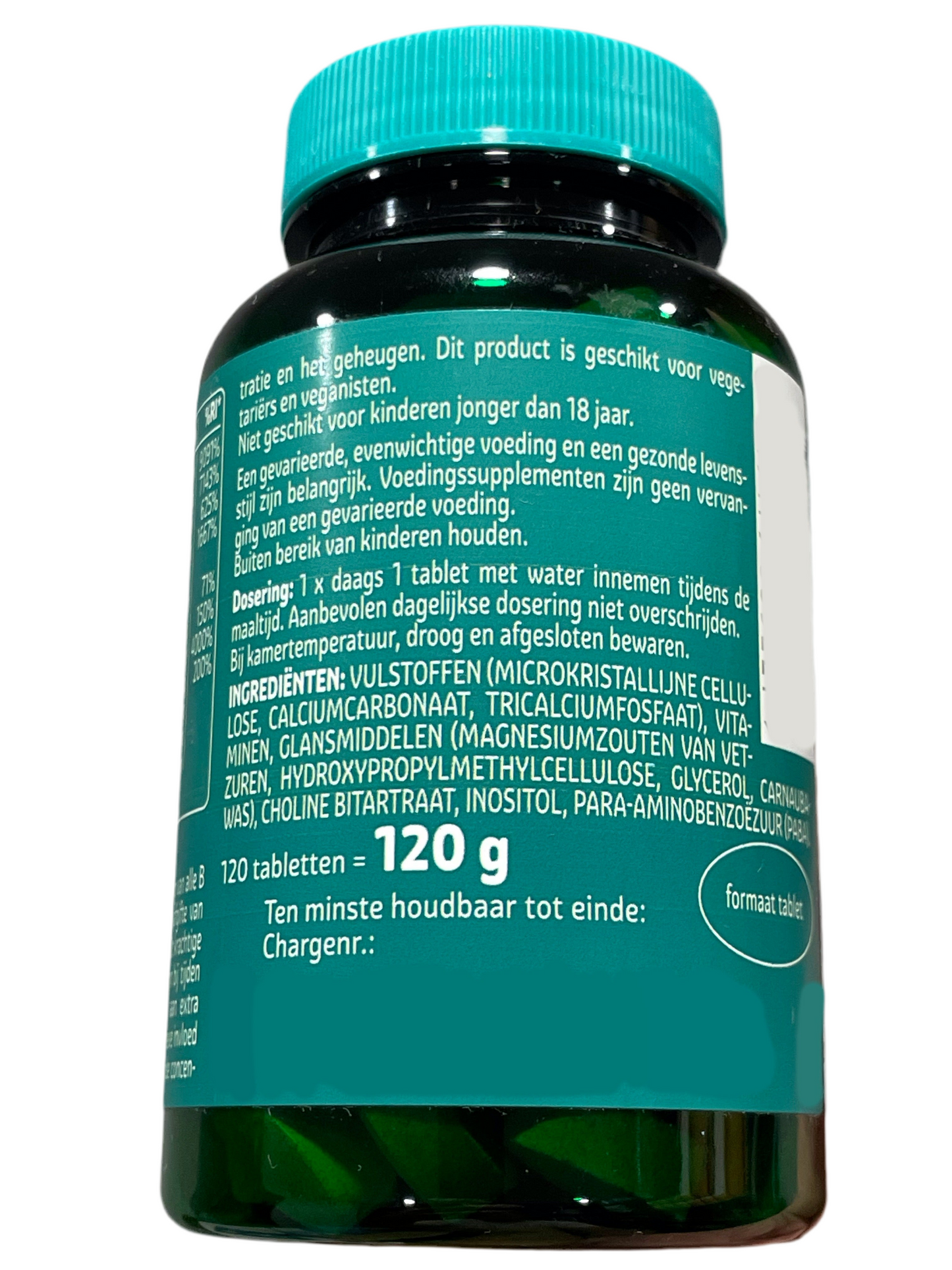 Vitamin B-100 Komplex Tabletten - 120 Tabletten - hochdosiert - Time Released