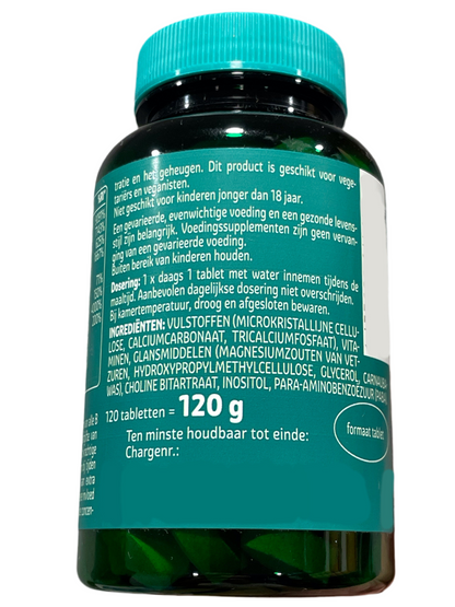 Vitamin B-100 Komplex Tabletten - 120 Tabletten - hochdosiert - Time Released