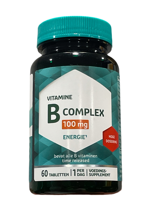 Vitamin B-100 Komplex Tabletten - 60 Tabletten - hochdosiert - Time released