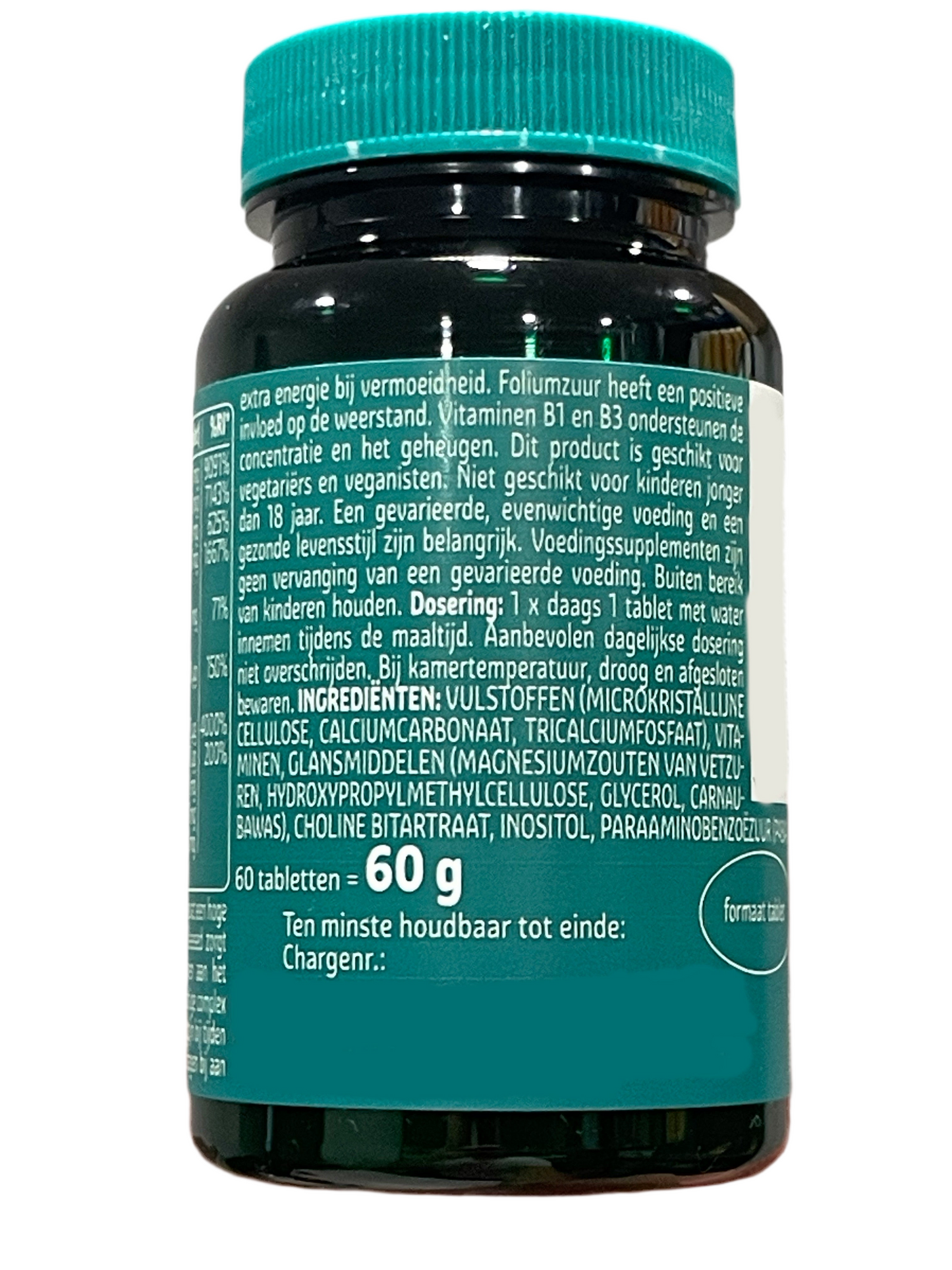 Vitamin B-100 Komplex Tabletten - 60 Tabletten - hochdosiert - Time released