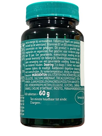 Vitamin B-100 Komplex Tabletten - 60 Tabletten - hochdosiert - Time released