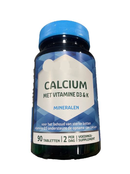Calcium-Tabletten mit Vitamin D und K - 90 Tabletten-