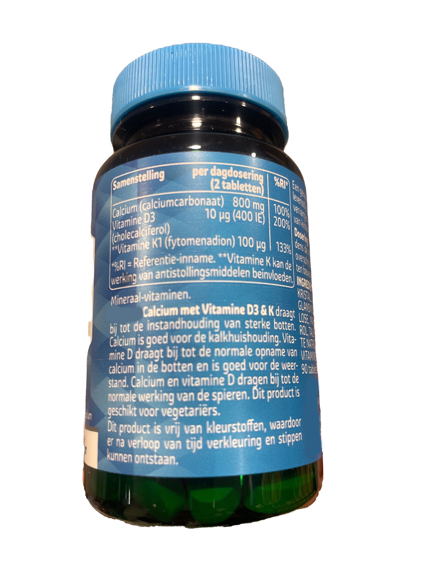 Calcium-Tabletten mit Vitamin D und K - 90 Tabletten-
