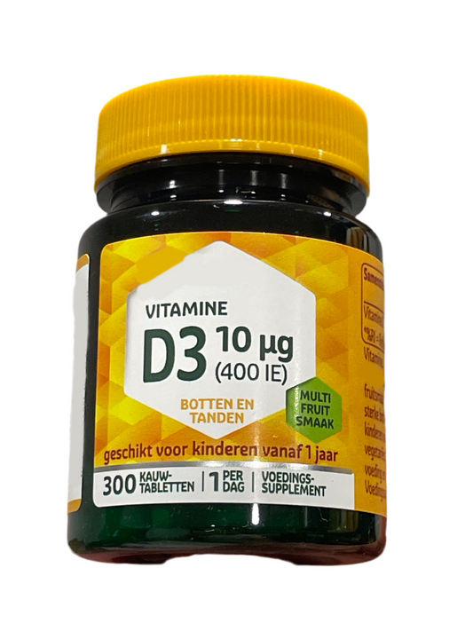 Vitamin D3 10μg (Mcg) (400IE) Tabletten- 300 Tabletten -